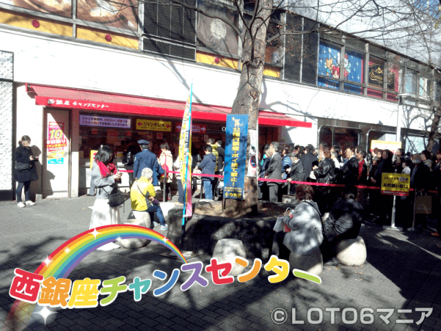 西銀座チャンスセンターの行列
